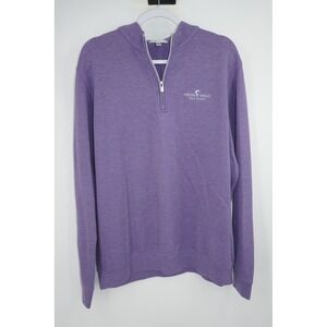 Peter Millar Sweater Men's XL Purple 1/4 Zip Indian‎ Wells Golf Resort Pullover